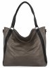 Torebka Damska Shopper Bag XL firmy Hernan HB0337 Szara/Czarna
